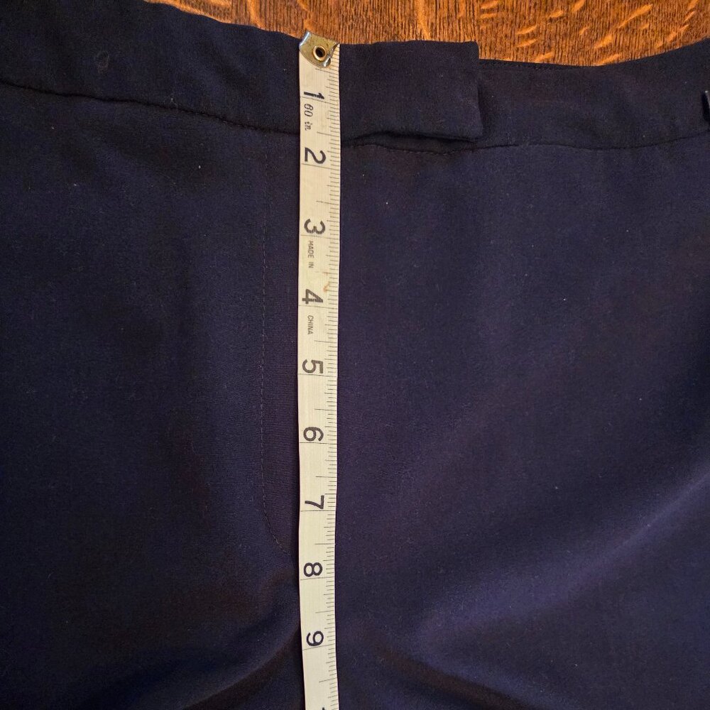 Emma James Dark Navy Blue Size 12 Stretch Polyester Dress Pants - Picture 7 of 17